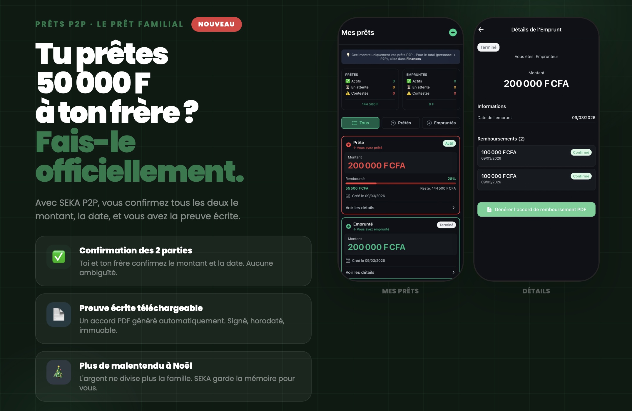 Prêt P2P dans SEKA Money